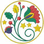 Jacobean Christmas Circle embroidered shirts