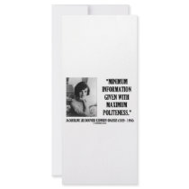 Jacqueline Kennedy Minimum Information Politeness