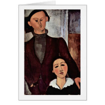 Jacques Lipchitz And Wife By Amedeo Modigliani Greeting Card