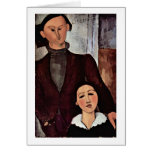 Jacques Lipchitz And Wife By Amedeo Modigliani Greeting Card