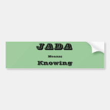Jada Bumper Sticker
