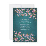 Jade Pink Japanese Cherry Blossoms Wedding Invite