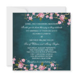 Jade Pink Japanese Cherry Blossoms Wedding Invite