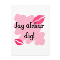 Jag älskar dig - Swedish Post Card