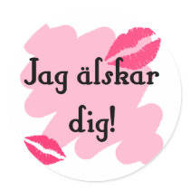 Jag älskar dig - Swedish Round Sticker
