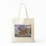 Jaguar and Mayan Temple Canvas Bags