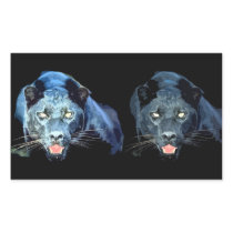 Jaguar - Black Panther Rectangle Stickers