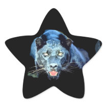 Jaguar - Black Panther Star Stickers