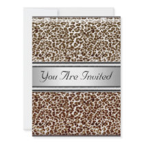 Jaguar Skin Birthday Party Invitation