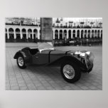 Jaguar SS 90 Roadster (Black and White) - LARGE Poster