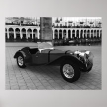 Jaguar SS 90 Roadster (Black and White) - LARGE Poster