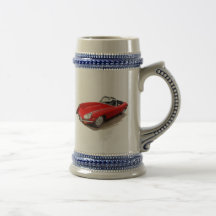 Jaguar XKE Red Car Coffee Mugs