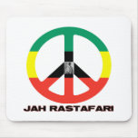 Jah Rastafari Peace Sign Selassie I Mouse Mat