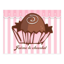 J'aime Chocolat Postcard Invitation