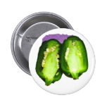 Jalapeno Pepper Two halves green pepper design Pin