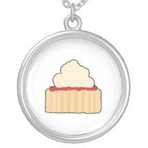 Jam and Cream Scone. Personalized Necklace