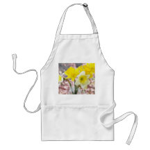 Jam Jar Vase Full Of Daffodils Aprons