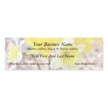 Jam Jar Vase Full Of Daffodils Business Card Template