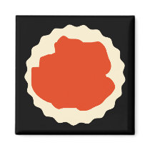 Jam Scone Graphic. Fridge Magnet