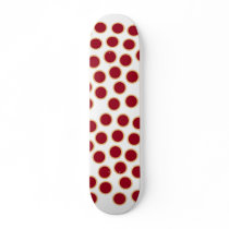 Jam Tart Pattern. Deep Raspberry Red. Custom Skate Board