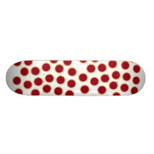 Jam Tart Pattern. Deep Raspberry Red. Custom Skate Board