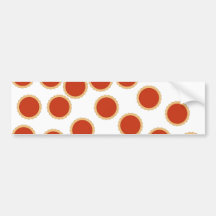 Jam Tart Pattern. Strawberry Red. Pies. Bumper Sticker