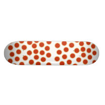 Jam Tart Pattern. Strawberry Red. Pies. Skate Board