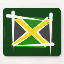 Jamaica Brush Flag Mouse Pad