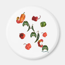 Jamaica Chilli Peppers Refrigerator Magnets