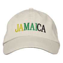 JAMAICA EMBROIDERED BASEBALL CAPS
