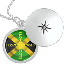 Jamaica Flag I love My Roots Locket