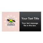 Jamaica Flag Map 2.0 Personalised Photo Card