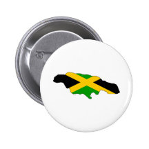 Jamaica Flag Map full size Pinback Button