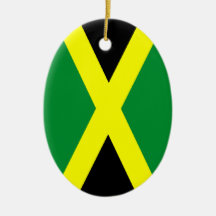Jamaica Flag Oval Ornament
