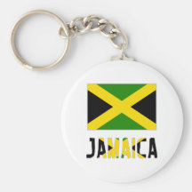 Jamaica Flag & Word Keychain