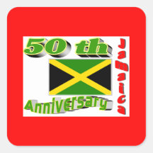 Jamaica independence stickers