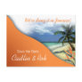 Jamaica Save The Date (papaya orange) Postcard