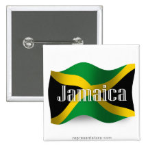 Jamaica Waving Flag Buttons