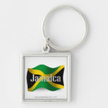 Jamaica Waving Flag Keychains