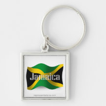 Jamaica Waving Flag Keychains
