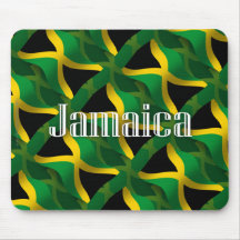 Jamaica Waving Flag Mousepads