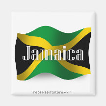 Jamaica Waving Flag Refrigerator Magnets