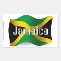 Jamaica Waving Flag Stickers