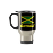 Jamaican Flag Black Travel Mug