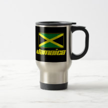Jamaican Flag Black Travel Mug