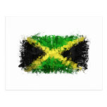 Jamaican Flag Graffiti Post Card