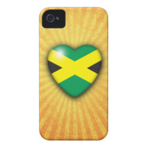 Jamaican Flag Heart iPhone 4 case