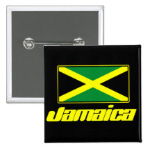 Jamaican Flag Pinback Button