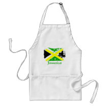 Jamaican grunge flag designs apron