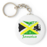 Jamaican grunge flag designs key chains